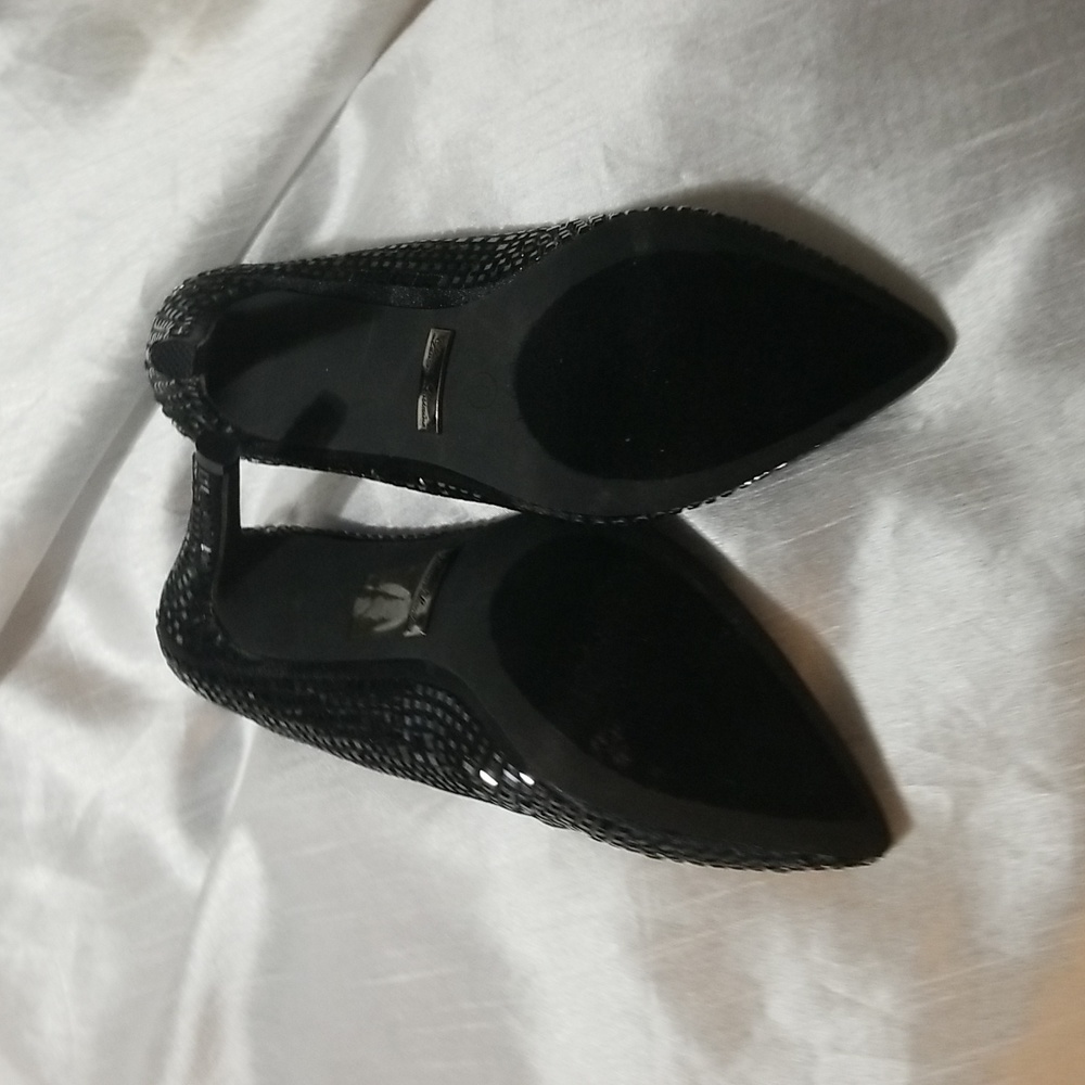 New Lauren Lorraine Crystal Studs Pointy toe Pumps Heels Embellished - Picture 7 of 9